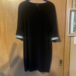 Enfocus studio Elegant Black Dress with Silver Accents